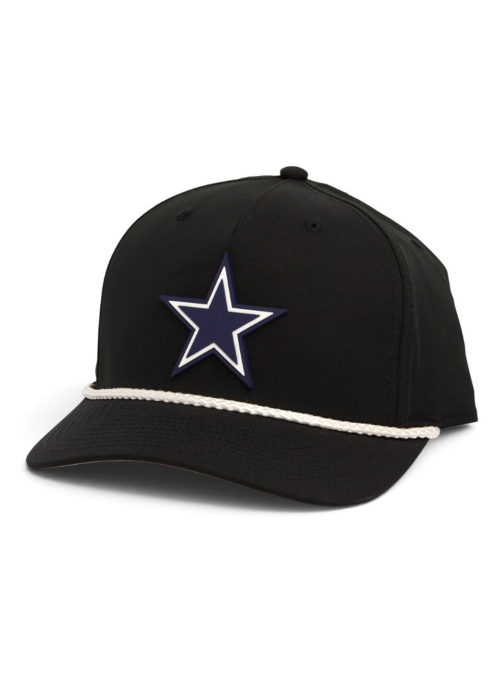 Dallas Cowboys 3D Five Panel Classic Rope Hat- Black/ White
